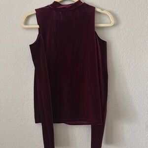 Forever 21 Velvet Burgundy Top